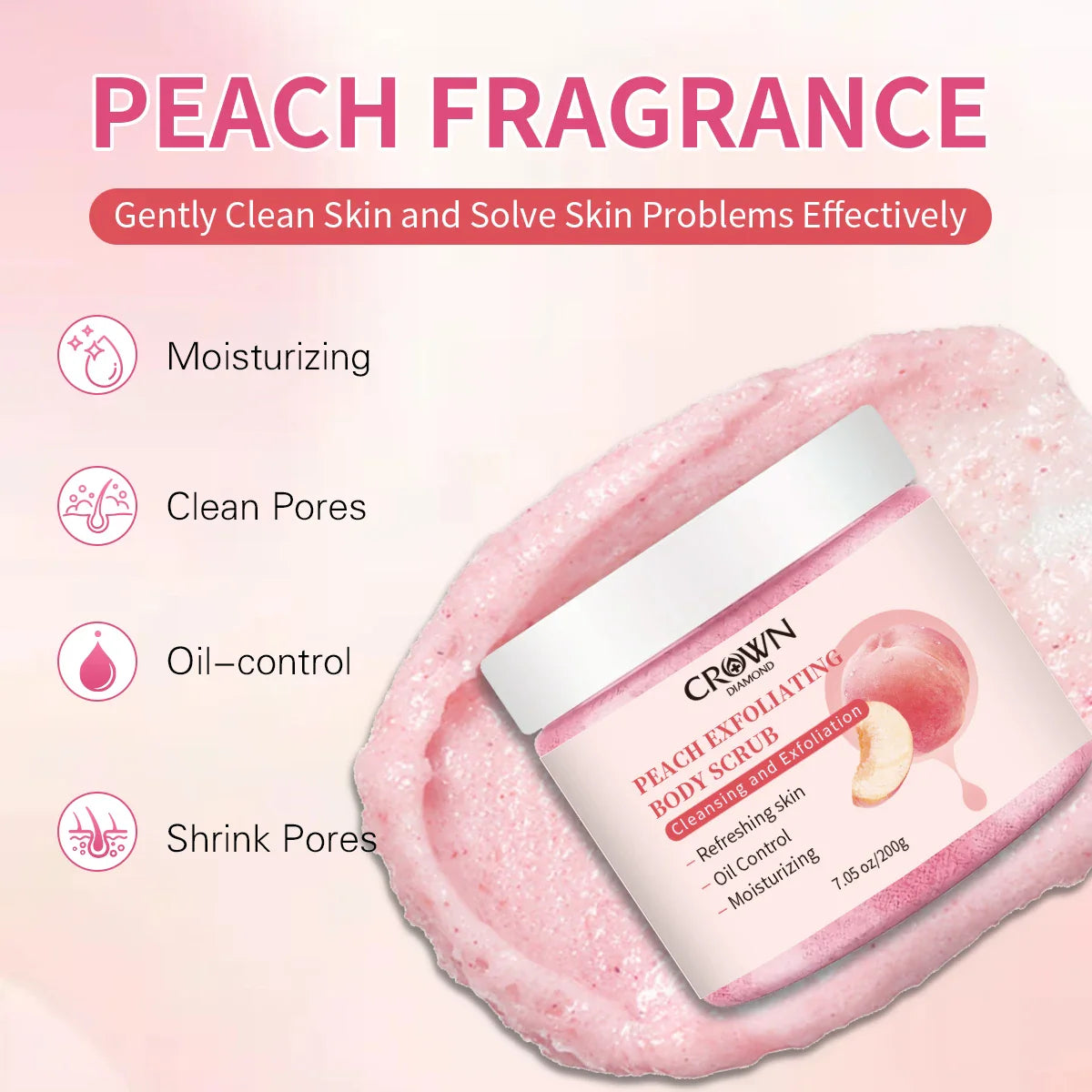 Peach Brightening Body Scrub