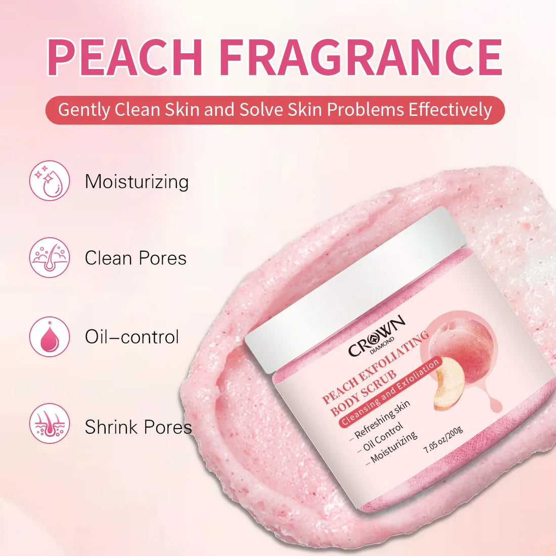 Peach Brightening Body Scrub