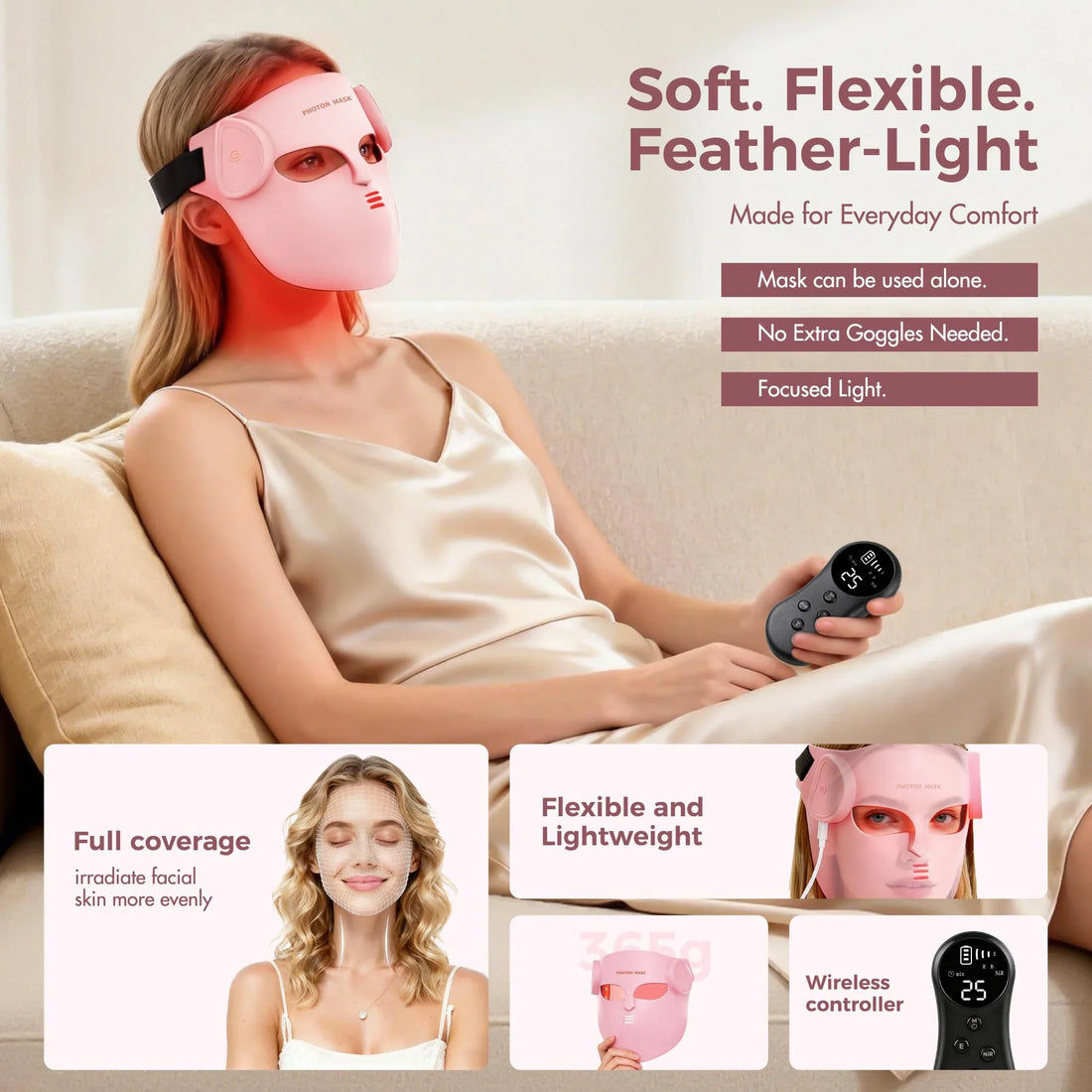 Wireless LED Therapy Mask